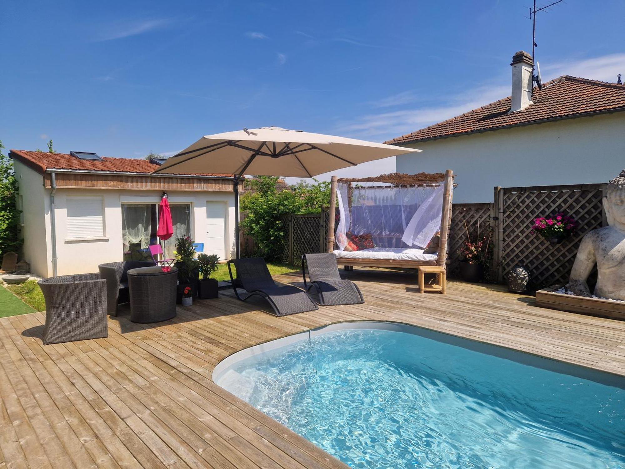 La Serenite Balinaise, Chambre Et Sdb Privee, Jardin , Piscine Et Jacuzzi En Saison, Pres De Chantilly, Parc Asterix Et Cdg Et Paris En 20' Orry-La-Ville Eksteriør bilde